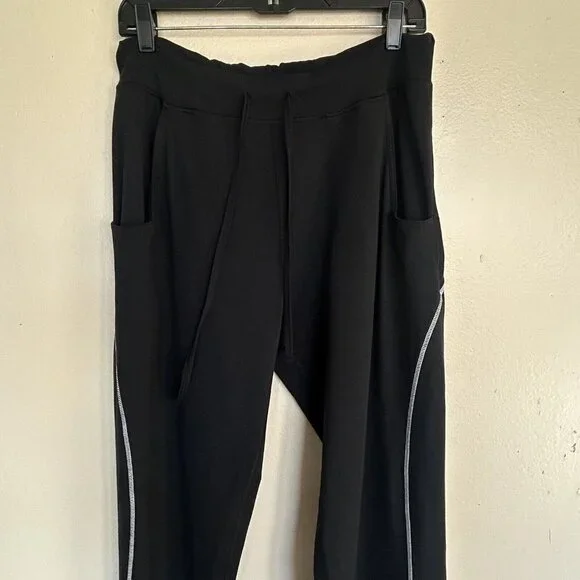 Lululemon Athletica Joggers Black Cotton Blend Sweatpants Men's Large Tall 43.5” - Picture 4 of 15